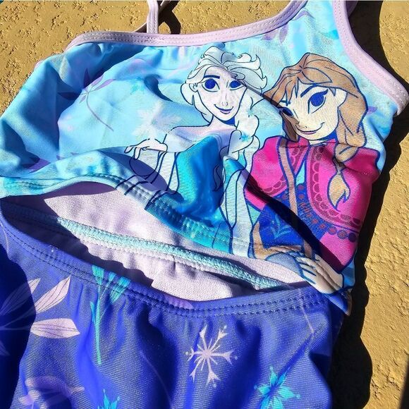 Disney's Frozen one-piece cutout tie back swimsuit - Picture 4 of 16